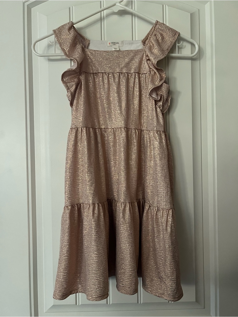 crewcuts Girls Metallic Ruffle Detail Dress - Size 6